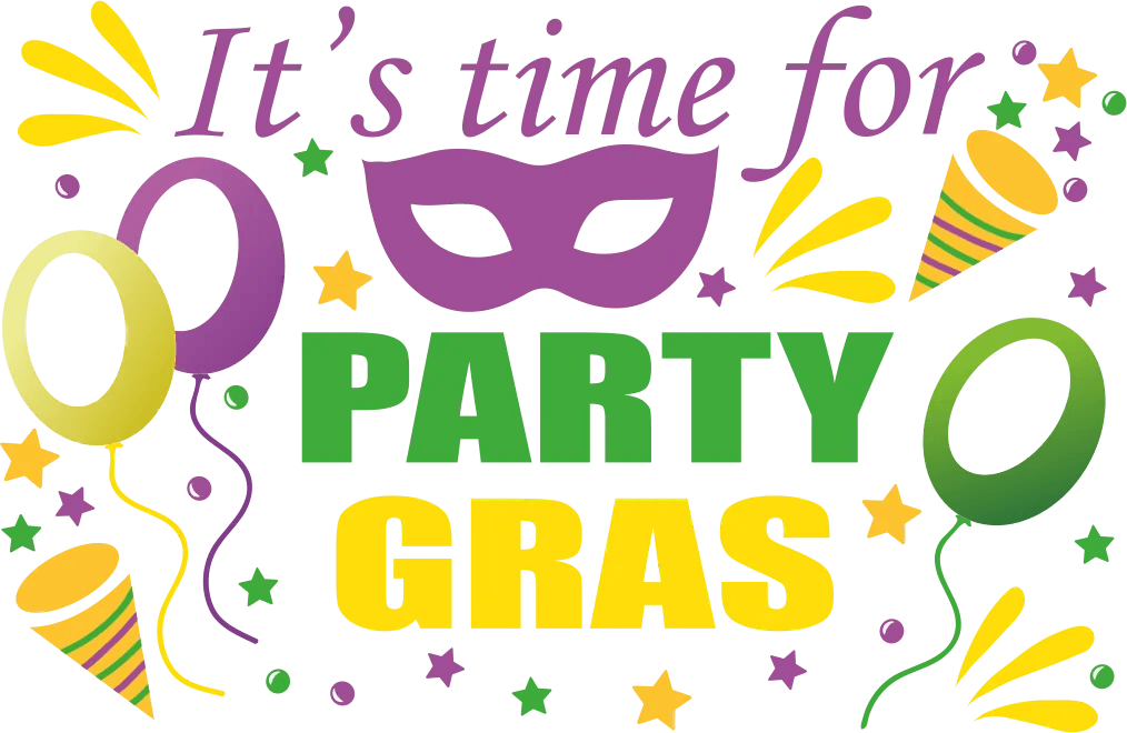 Party Gras Celebration - DTF Ready to Press - Heat Press Transfer