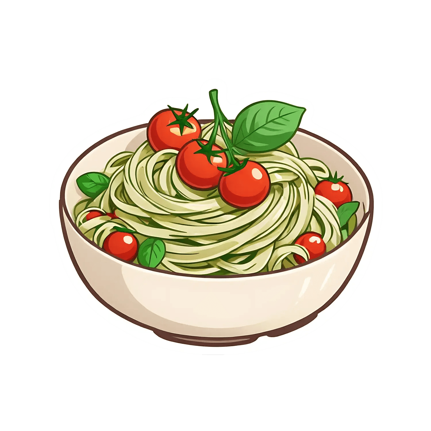 Pasta Delight - Tomato Basil Sticker - Heat Press Transfer