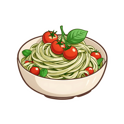 Pasta Delight - Tomato Basil Sticker - Heat Press Transfer