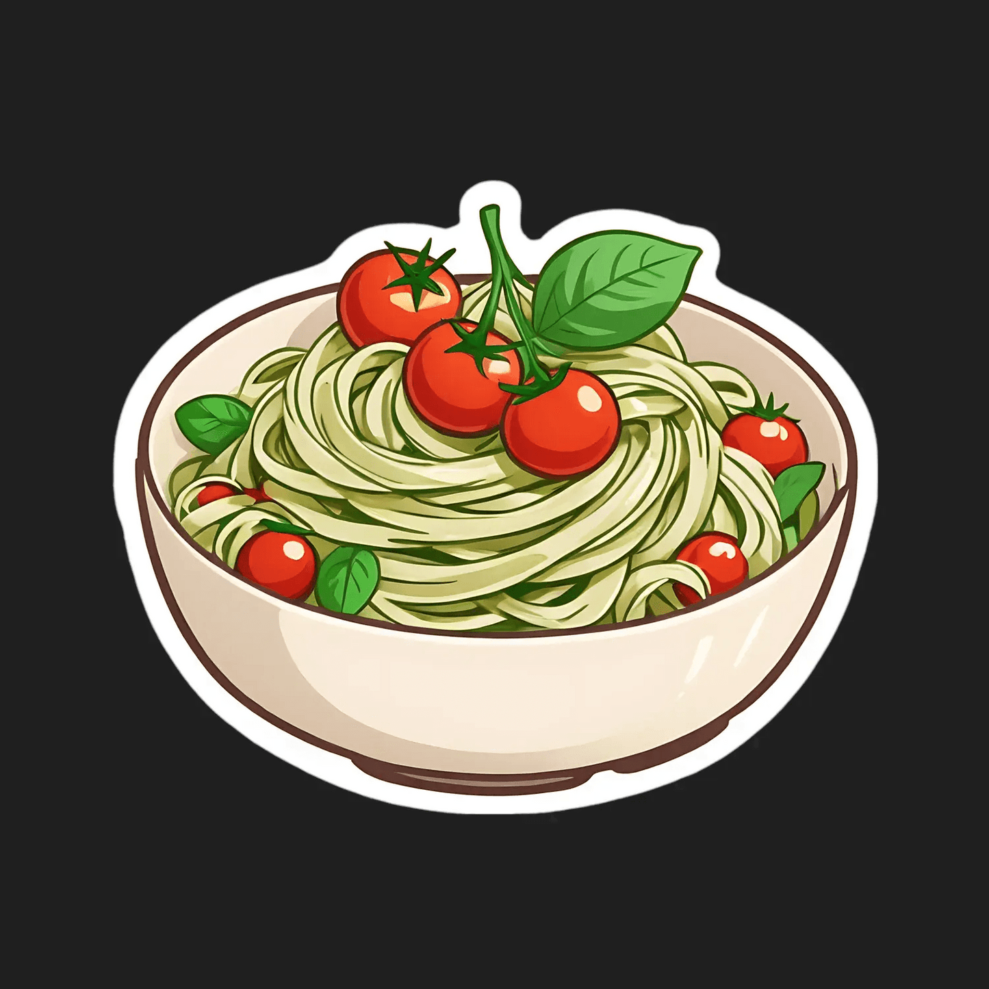 Pasta Delight - Tomato Basil Sticker - Heat Press Transfer