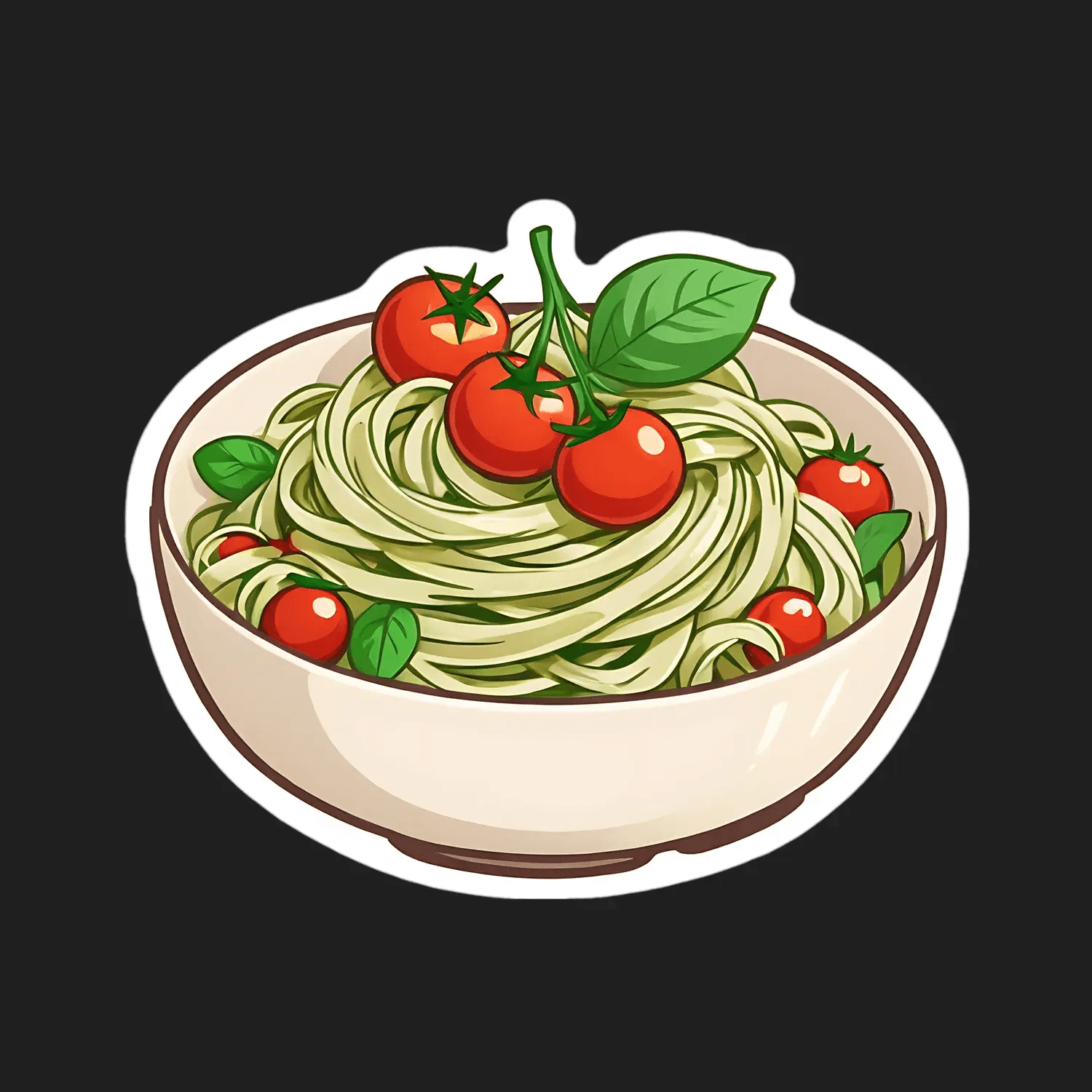 Pasta Delight - Tomato Basil Sticker - Heat Press Transfer