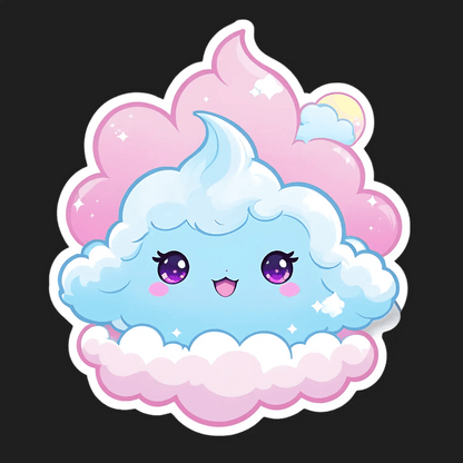 Pastel Cloud Kawaii - Sticker - Heat Press Transfer