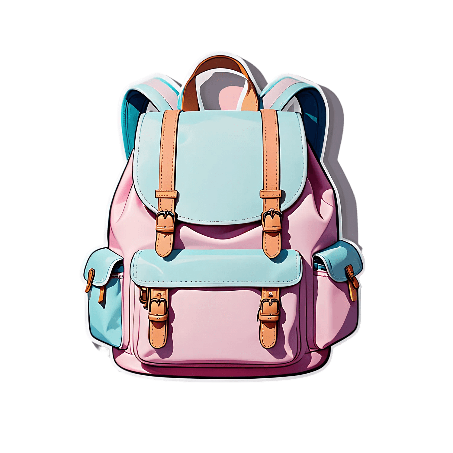 Pastel Backpack Sticker - Vibrant UV DTF - Heat Press Transfer