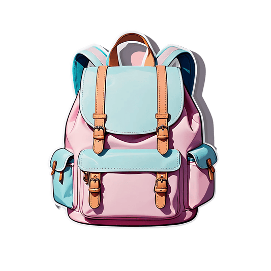 Pastel Backpack Sticker - Vibrant UV DTF - Heat Press Transfer