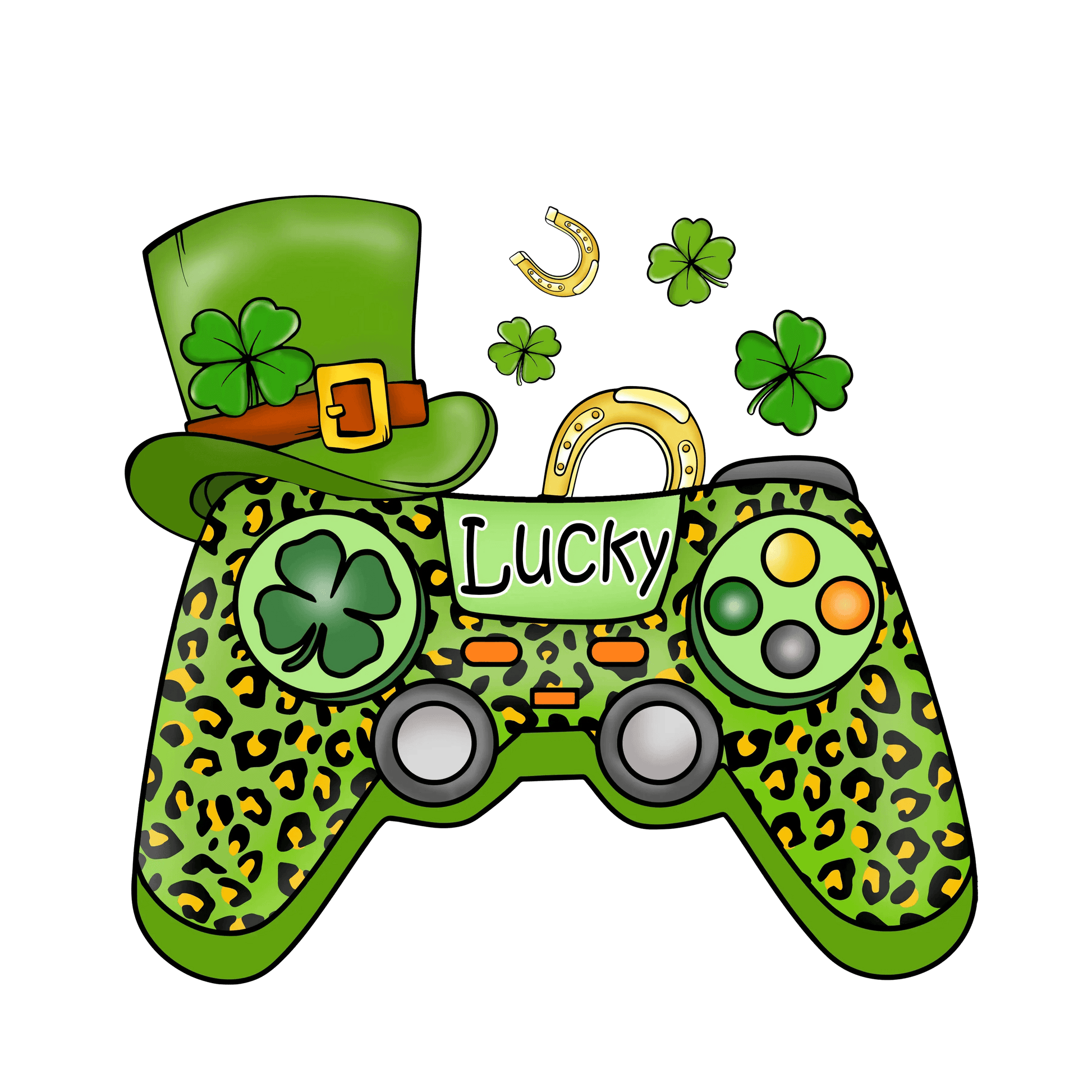Patrick's Day Gamer Design - DTF Ready To Press - Heat Press Transfer