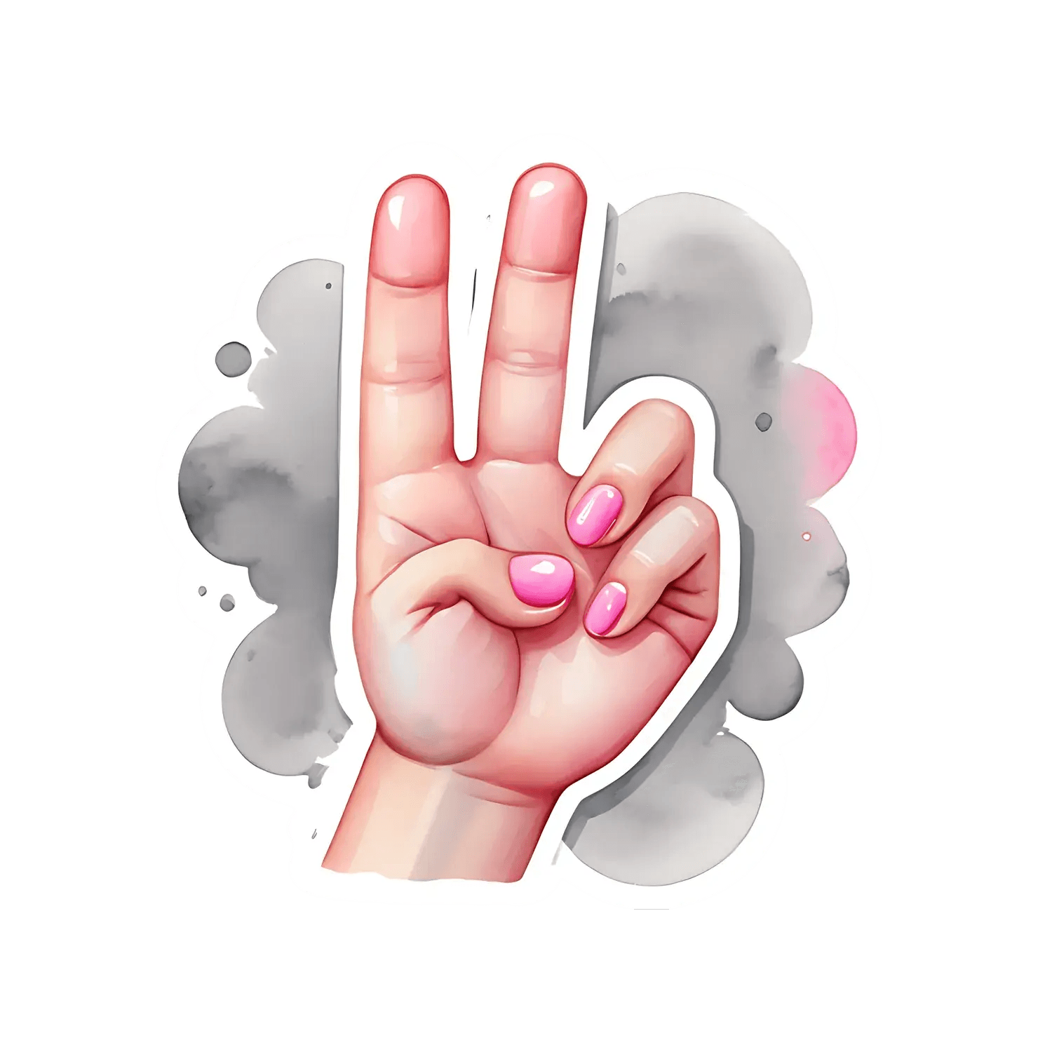Peace Sign - Hand Gesture Sticker - Heat Press Transfer