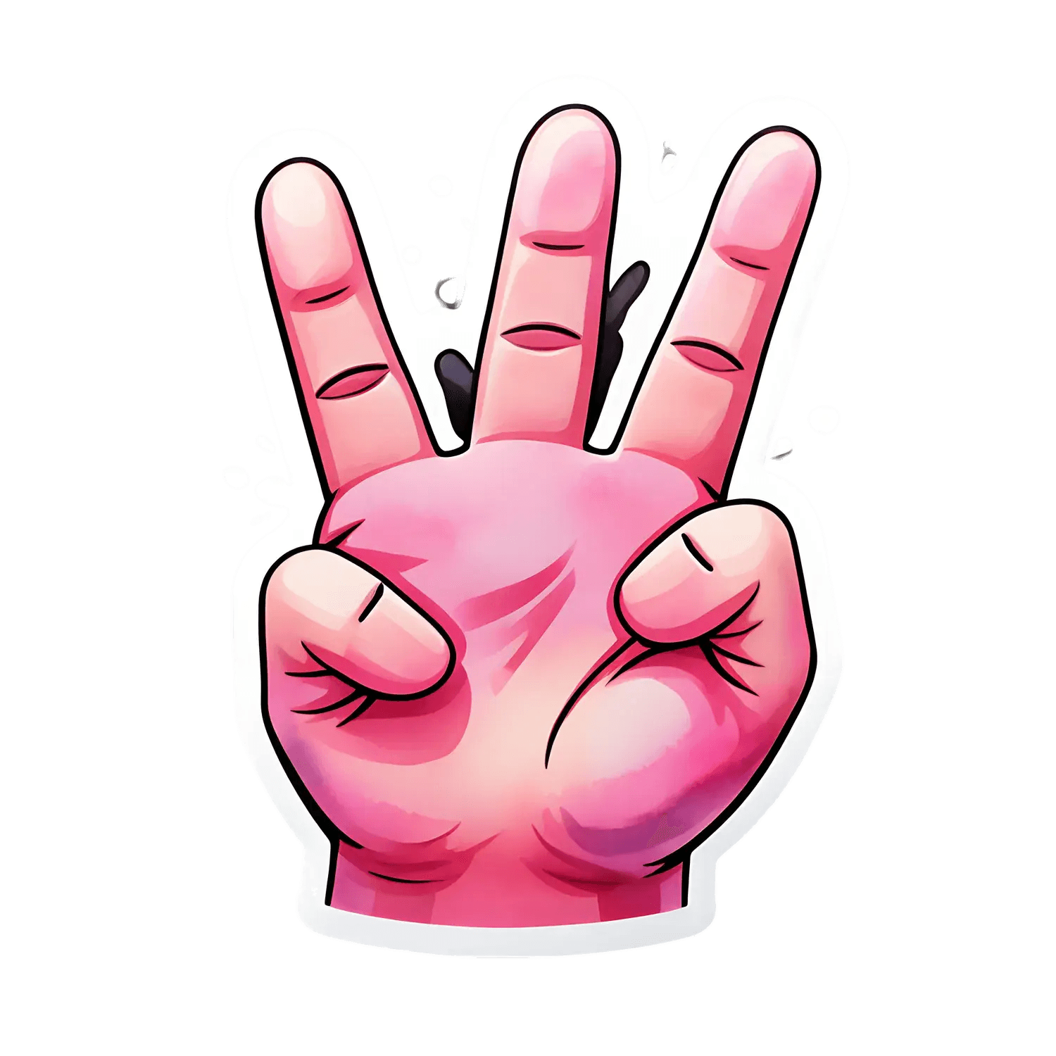 Peace Sign Hand - UV Sticker - Heat Press Transfer