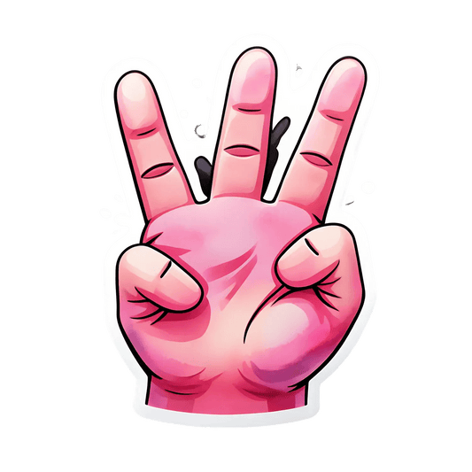 Peace Sign Hand - UV Sticker - Heat Press Transfer