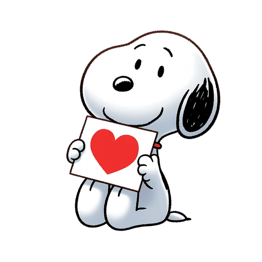 Peanuts Snoopy Valentine's Day Heart Design - DTF Ready To Press - Heat Press Transfer