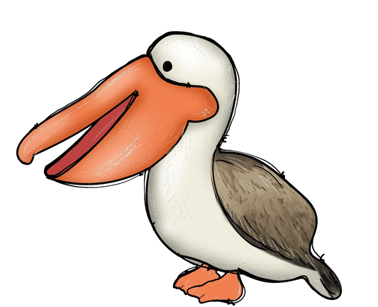 Pelican Illustration - DTF Ready to Press - Heat Press Transfer