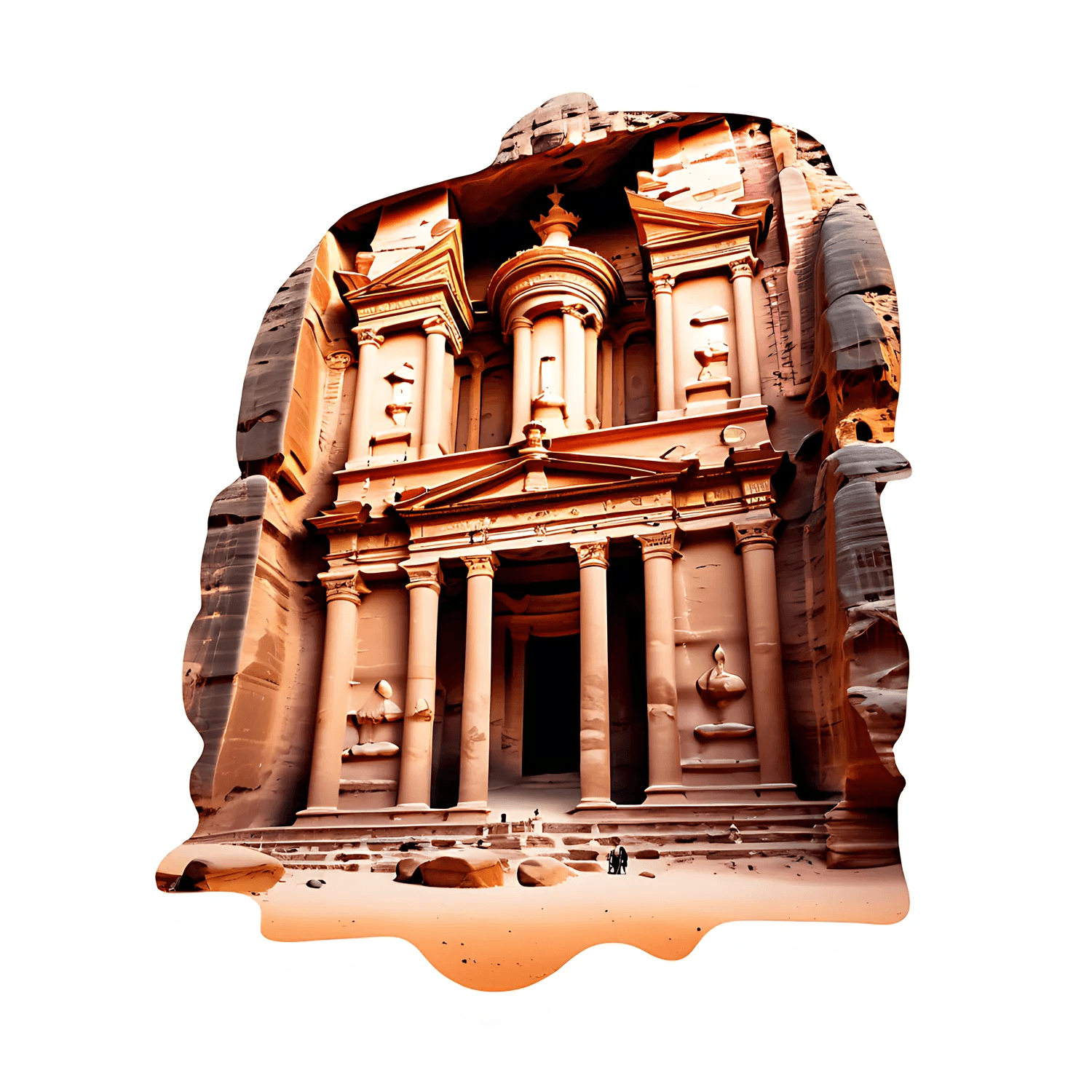 Petra Monument Sticker - UV DTF - Heat Press Transfer