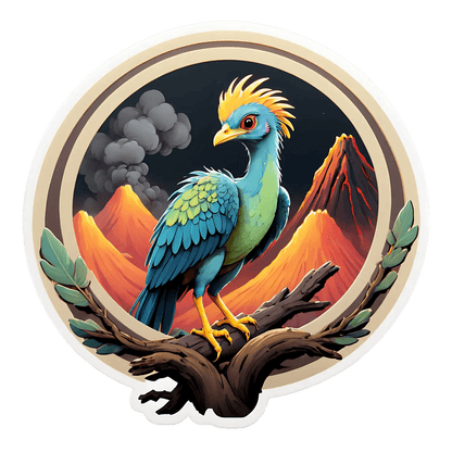 Phoenix Bird Sticker - Magical Adhesive Art - Heat Press Transfer