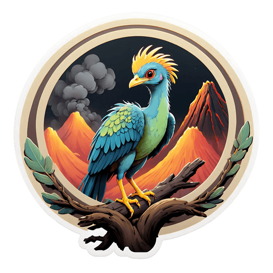 Phoenix Bird Sticker - Magical Adhesive Art - Heat Press Transfer
