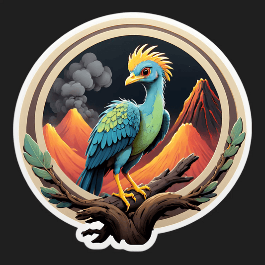 Phoenix Bird Sticker - Magical Adhesive Art - Heat Press Transfer