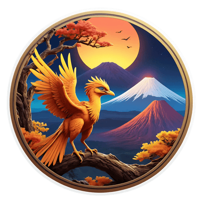 Phoenix Sunrise - Decorative Sticker - Heat Press Transfer