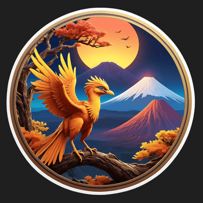 Phoenix Sunrise - Decorative Sticker - Heat Press Transfer