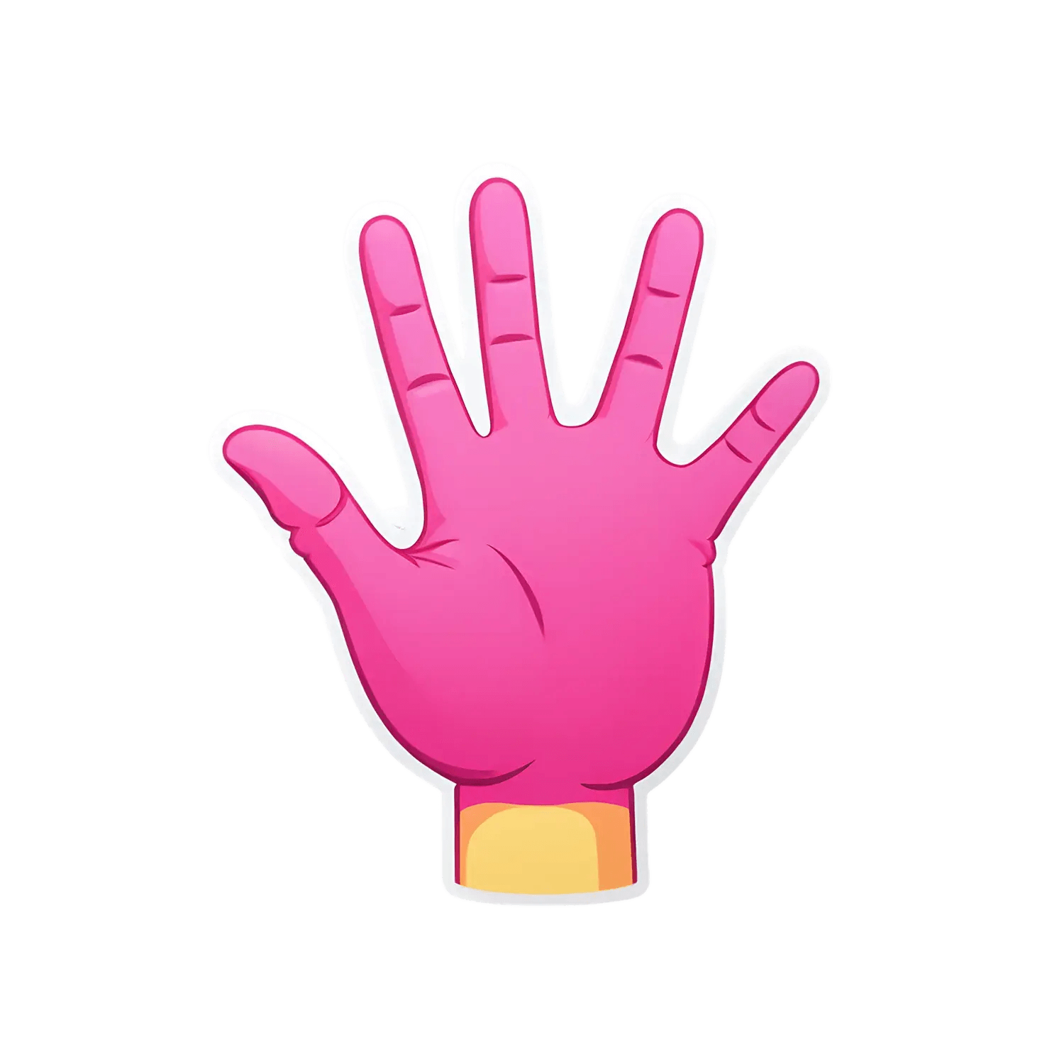 Pink Cartoon Hand - Sticker - Heat Press Transfer