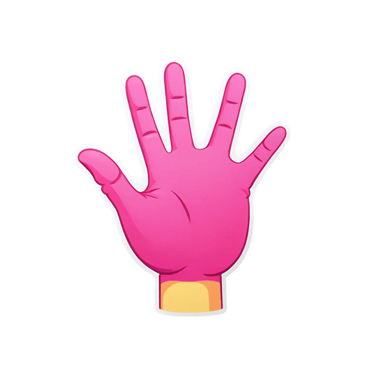 Pink Cartoon Hand - Sticker - Heat Press Transfer