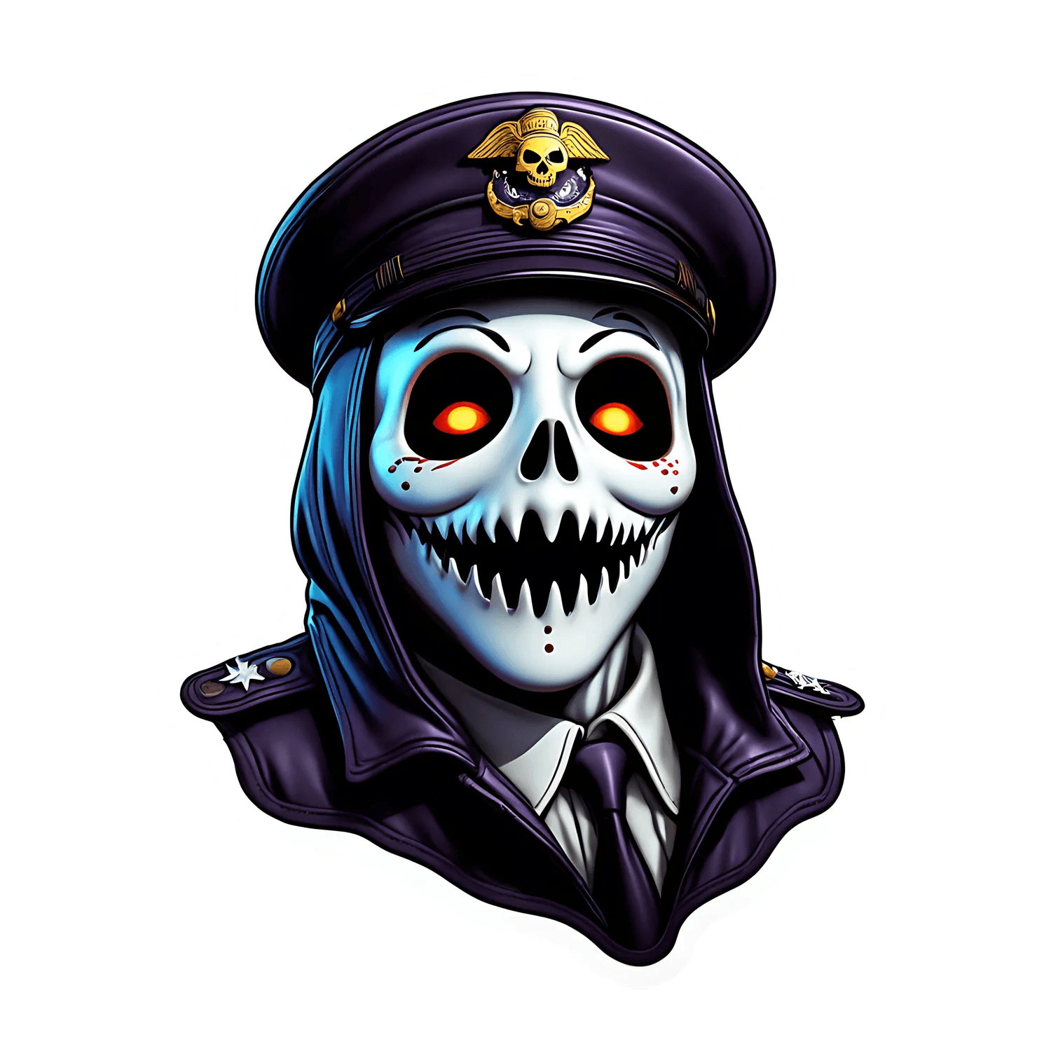 Pirate Captain Skull - Sticker - Heat Press Transfer