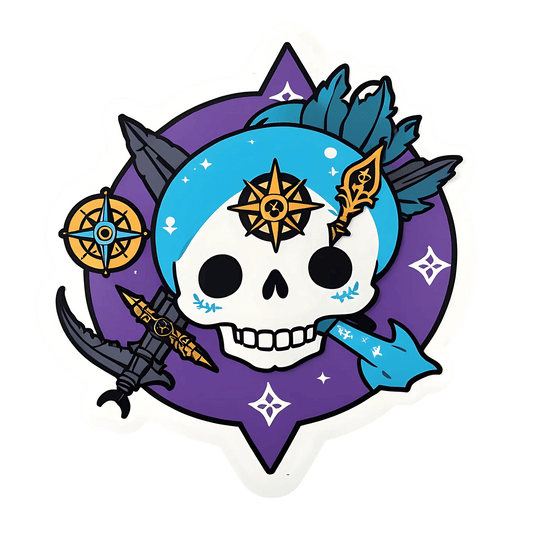 Pirate Skull Compass - Sticker - Heat Press Transfer