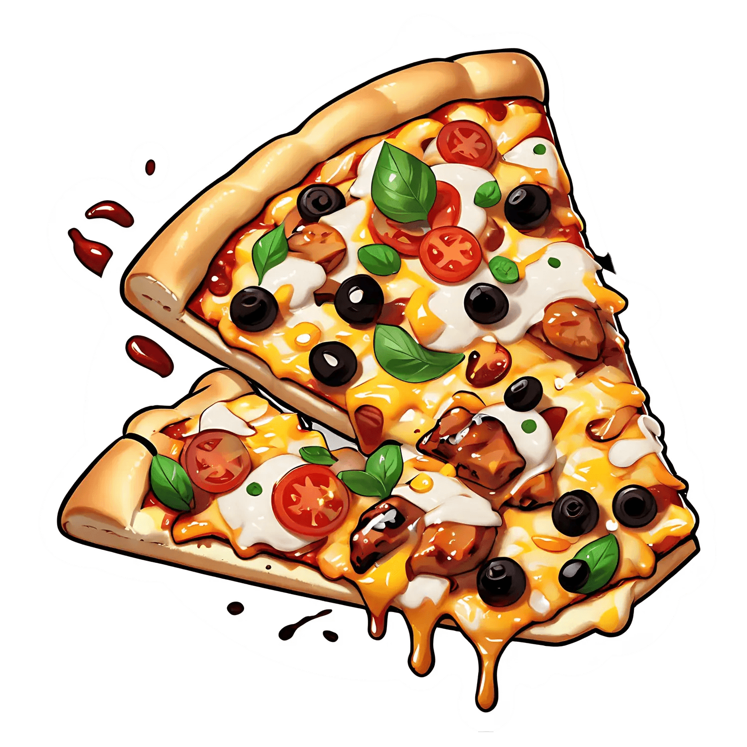 Pizza Delight - UV DTF Sticker - Heat Press Transfer