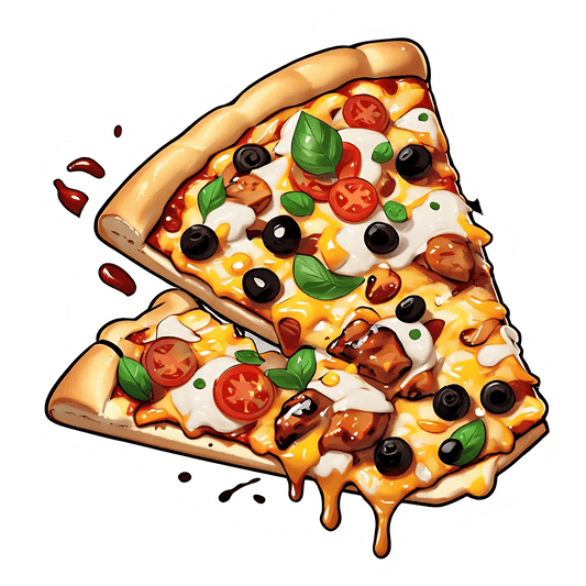 Pizza Delight - UV DTF Sticker - Heat Press Transfer