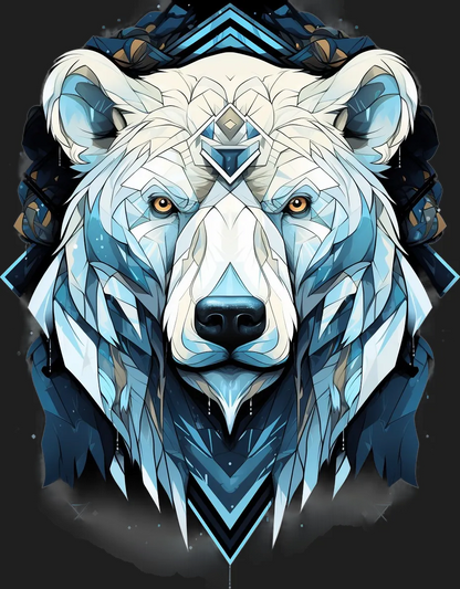 Polar Bear Art - DTF Ready to Press - Heat Press Transfer