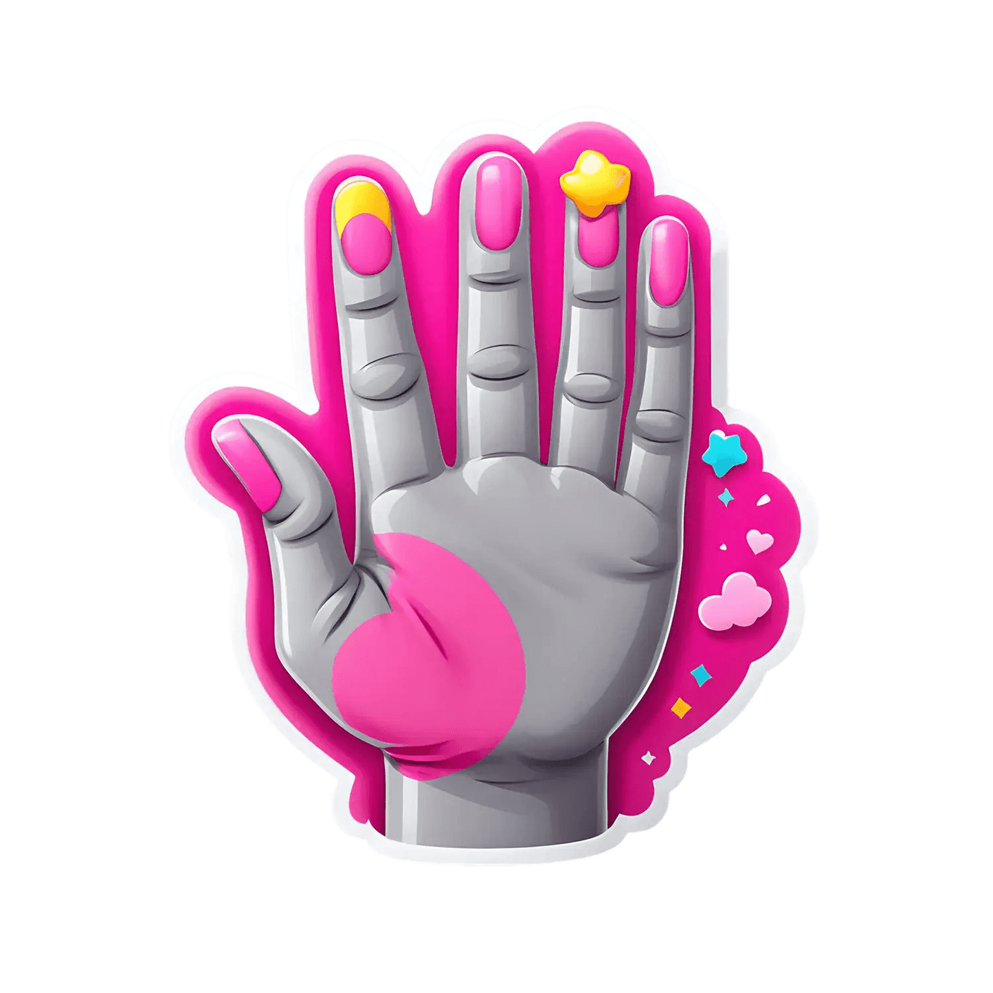 Pop Art Hand - UV DTF Sticker - Heat Press Transfer