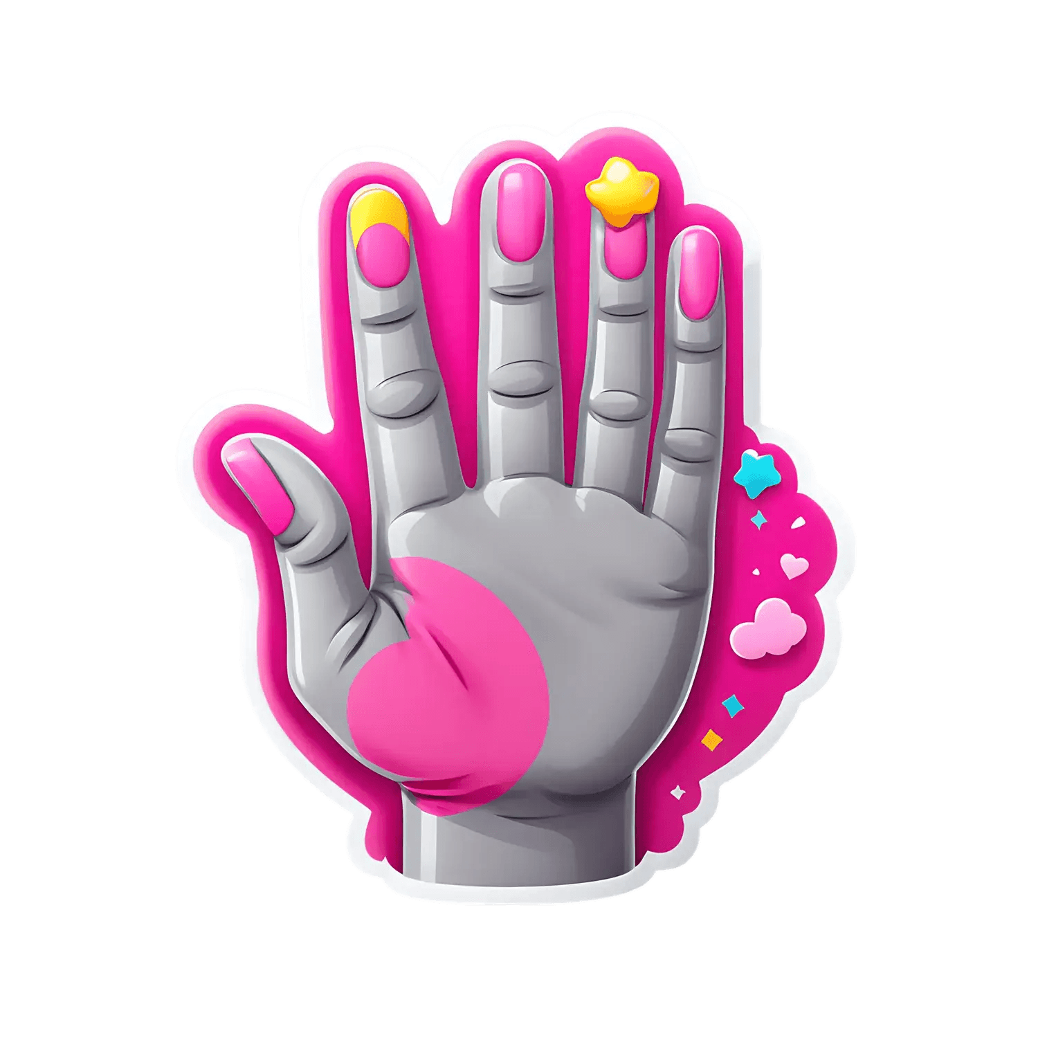 Pop Art Hand - UV DTF Sticker - Heat Press Transfer