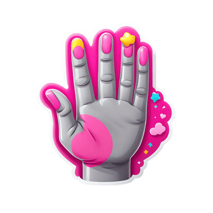 Pop Art Hand - UV DTF Sticker - Heat Press Transfer