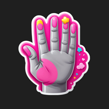 Pop Art Hand - UV DTF Sticker - Heat Press Transfer