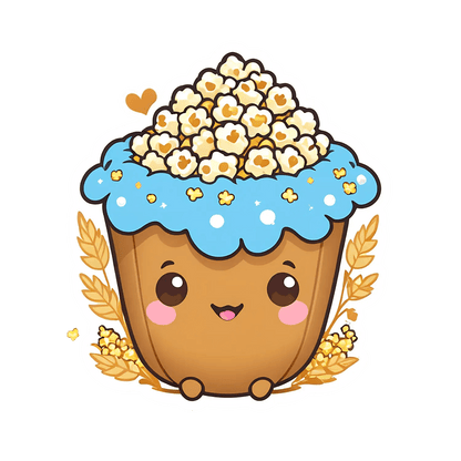 Popcorn Love - Fun Sticker - Heat Press Transfer