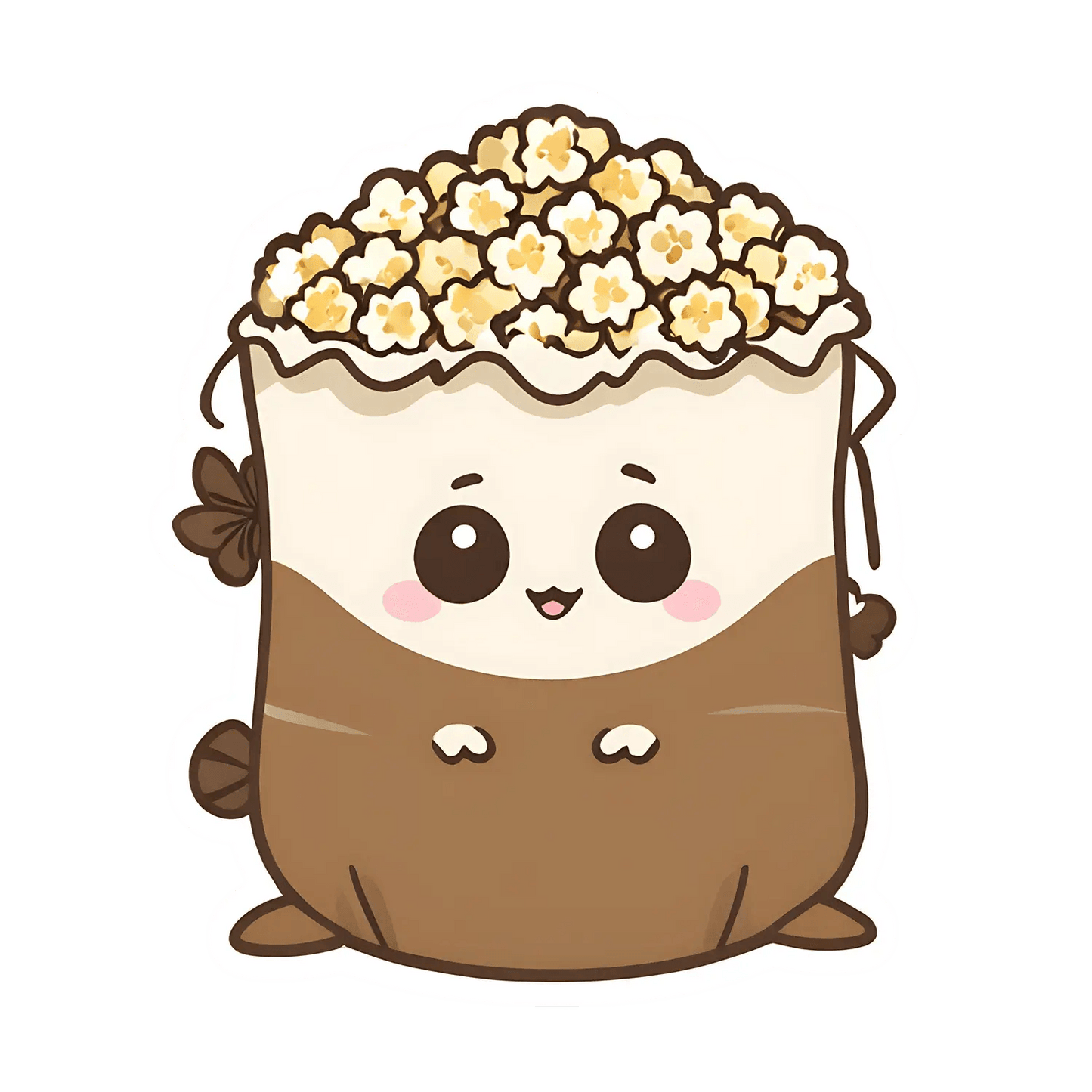 Popcorn Smile - Cute Sticker - Heat Press Transfer