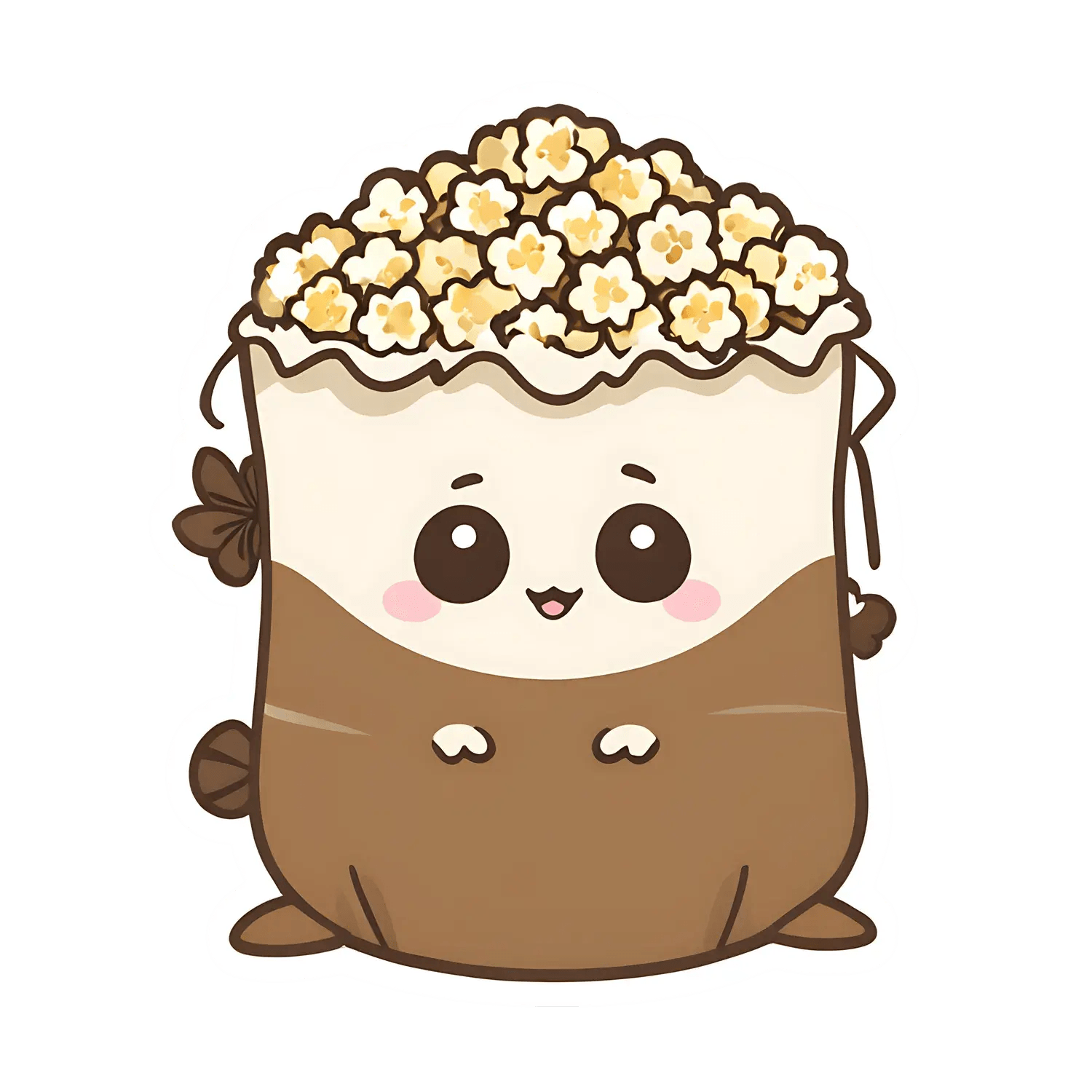 Popcorn Smile - Cute Sticker - Heat Press Transfer