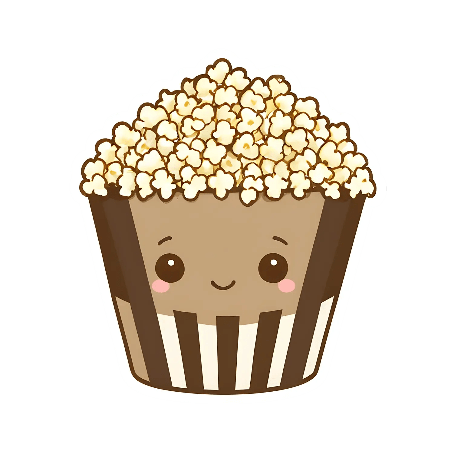 Popcorn Smiles - UV DTF Sticker - Heat Press Transfer