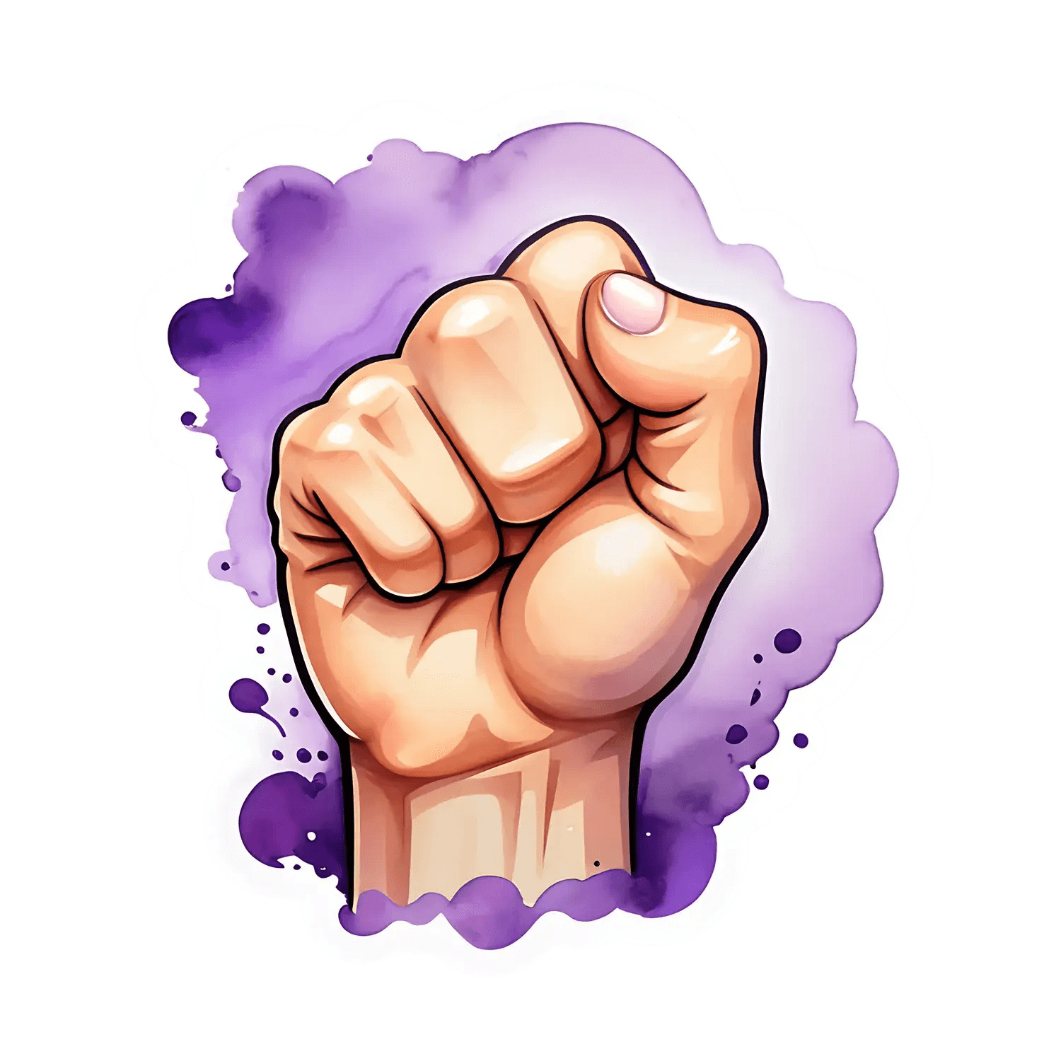 Power Fist Clenched - UV DTF Sticker - Heat Press Transfer
