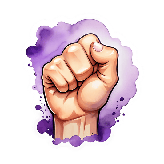 Power Fist Clenched - UV DTF Sticker - Heat Press Transfer