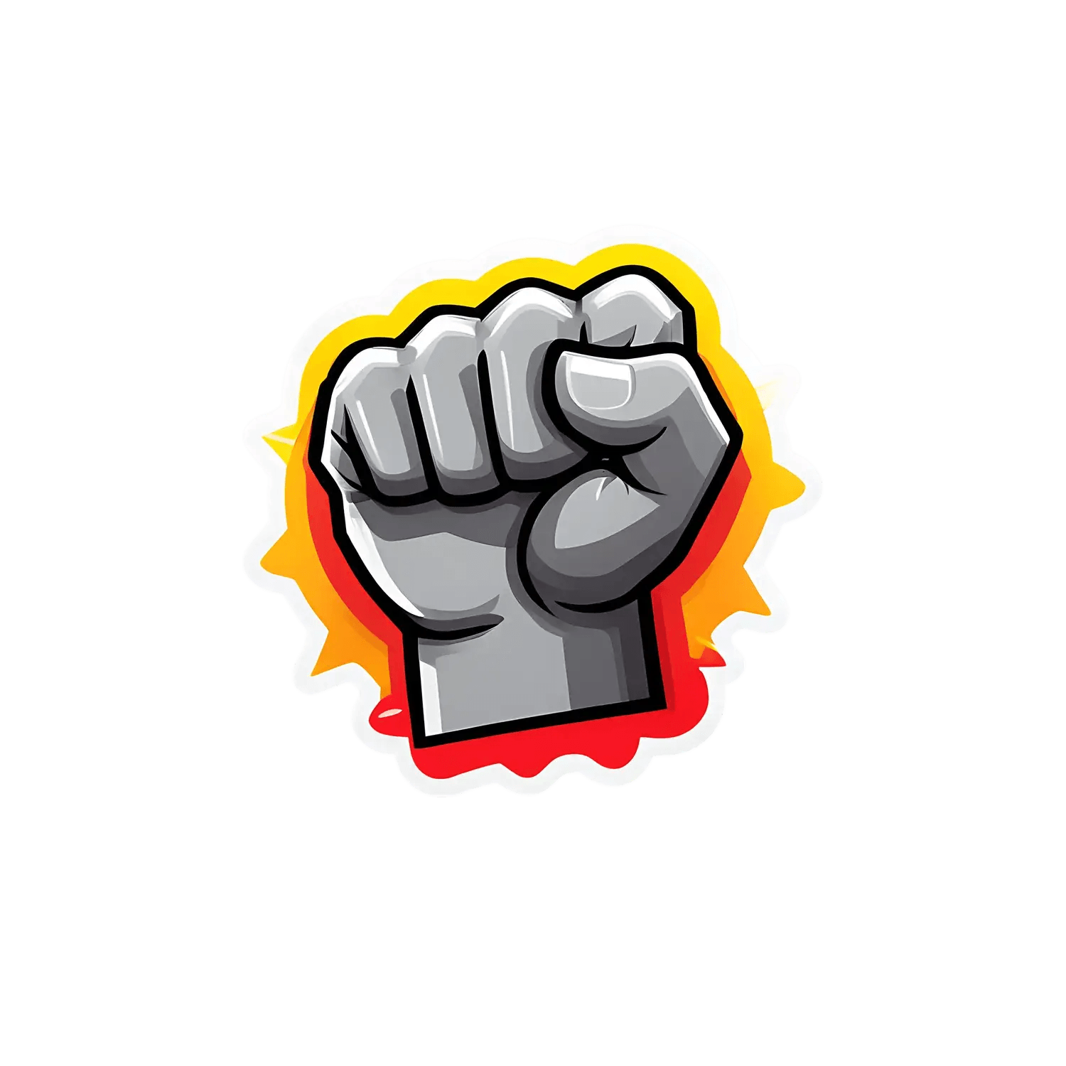 Power Fist Graphic - UV DTF Sticker - Heat Press Transfer