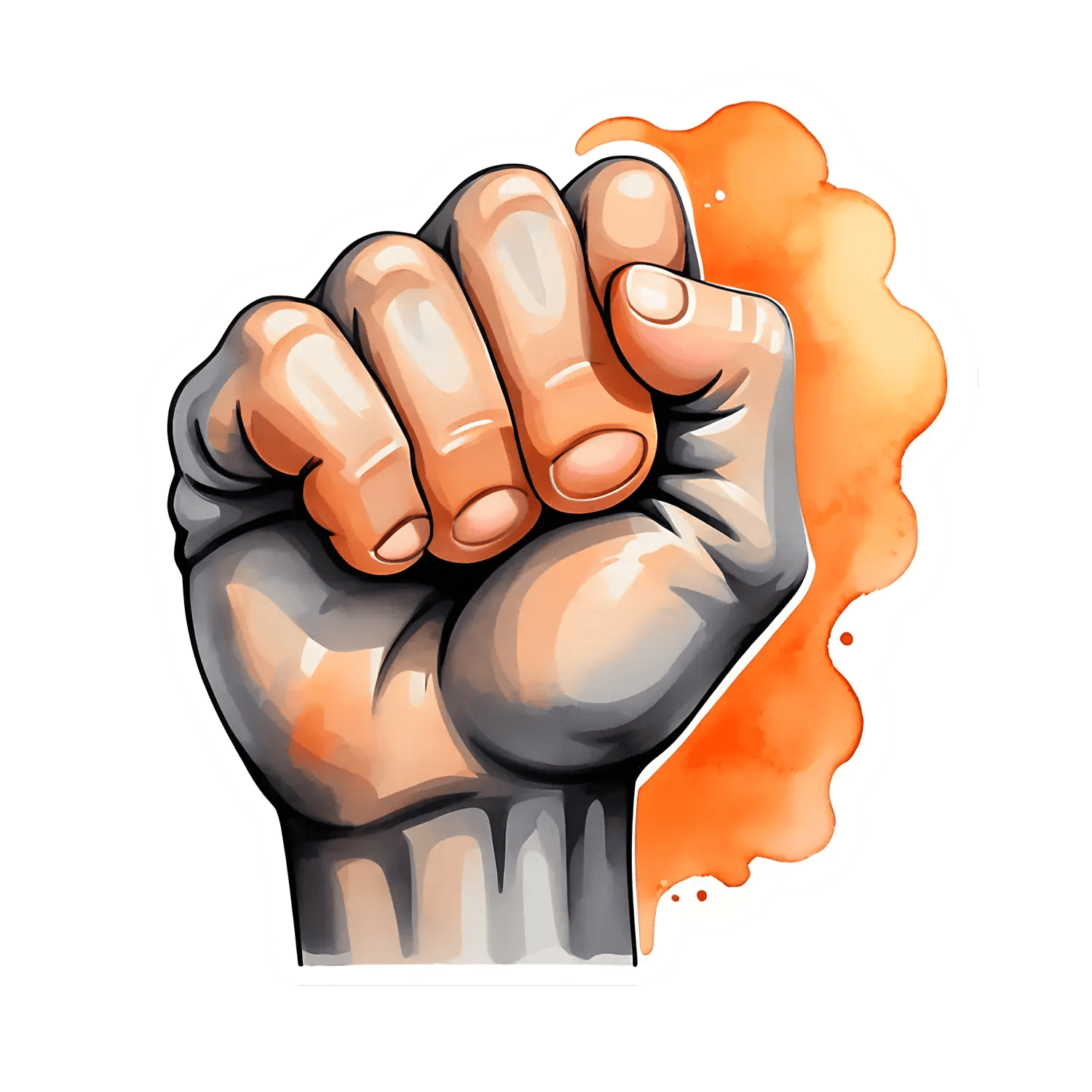 Power Fist - Motivational Sticker - Heat Press Transfer