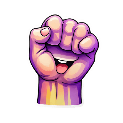 Power Fist - UV DTF Sticker - Heat Press Transfer