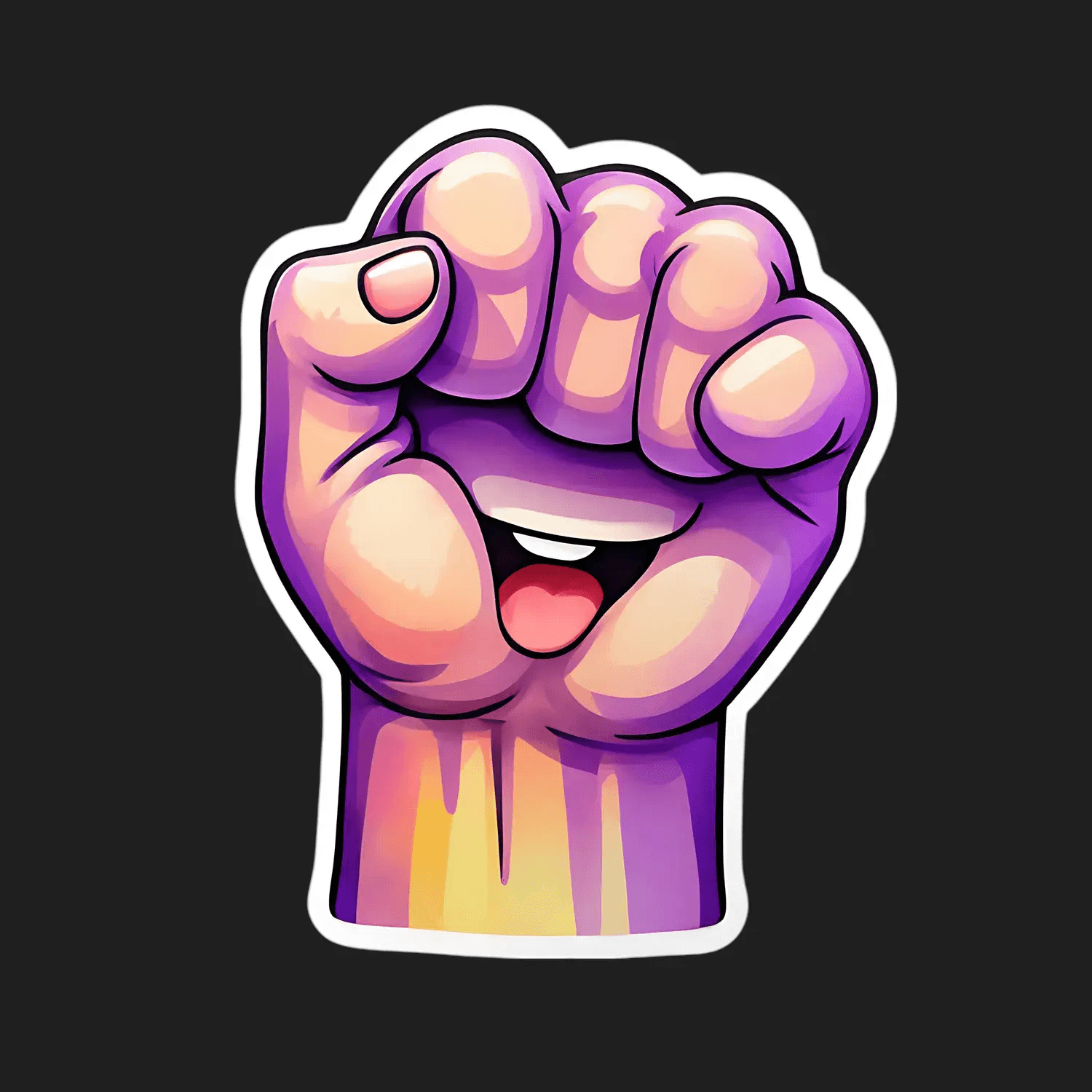 Power Fist - UV DTF Sticker - Heat Press Transfer