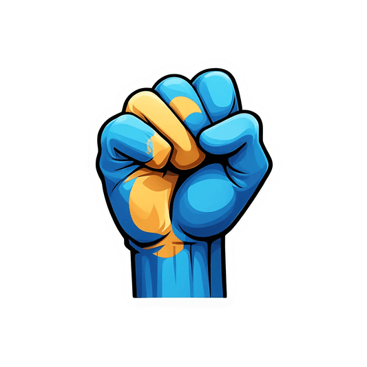 Powerful Clenched Fist - UV DTF Sticker - Heat Press Transfer