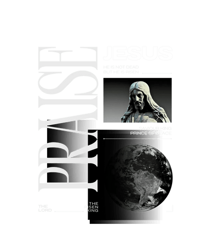 Praise Jesus - DTF Ready to Press - Heat Press Transfer