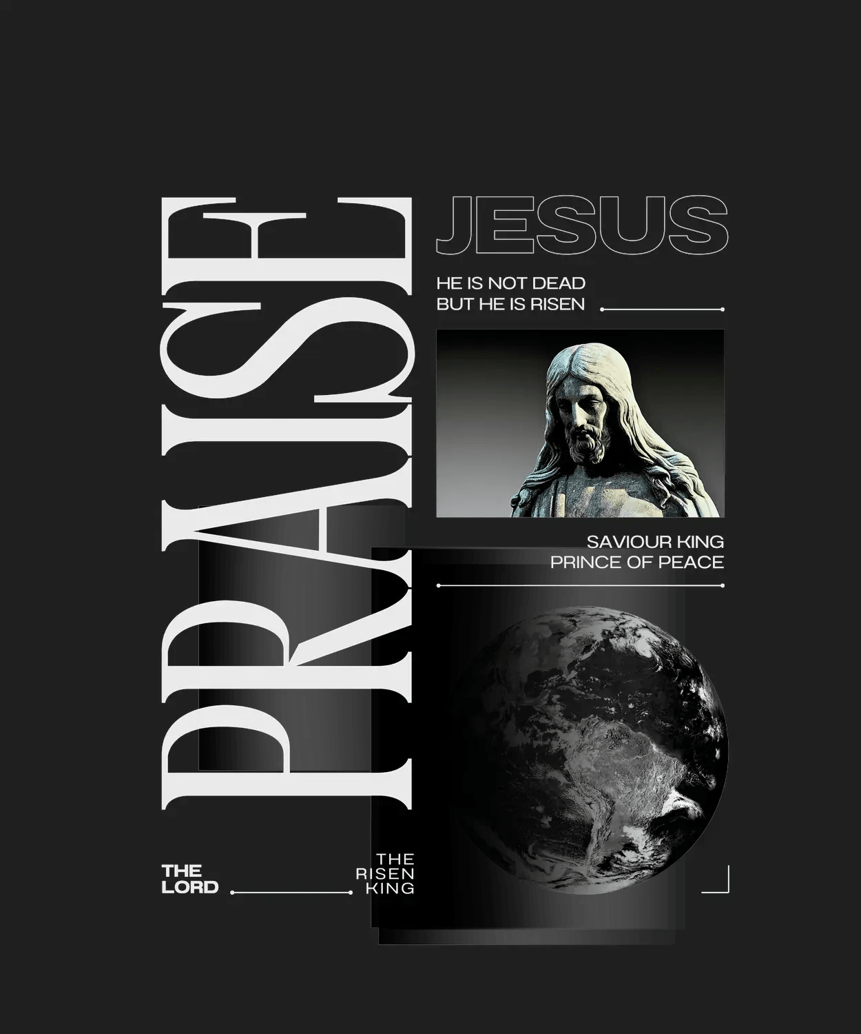 Praise Jesus - DTF Ready to Press - Heat Press Transfer