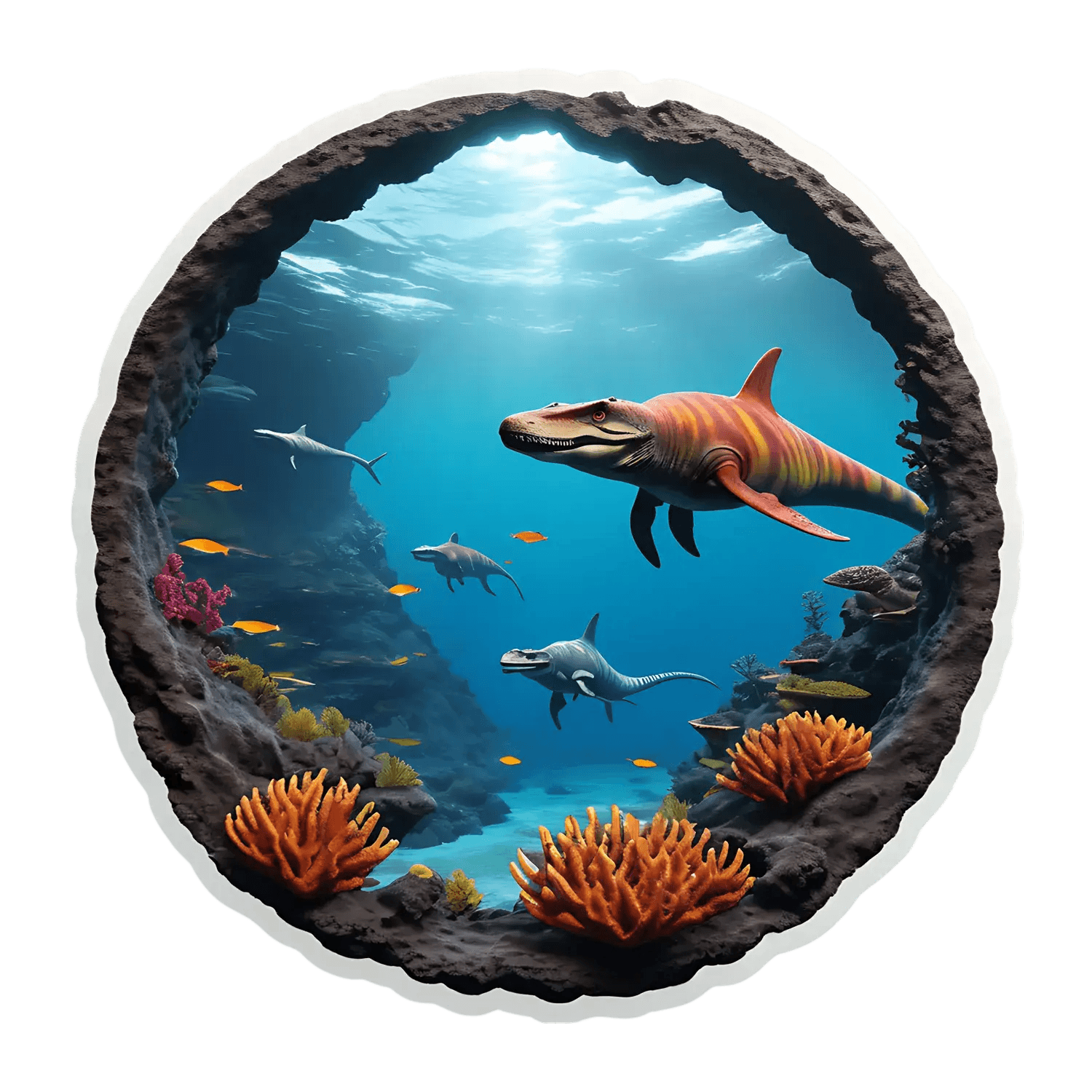 Prehistoric Ocean Life Sticker - Heat Press Transfer