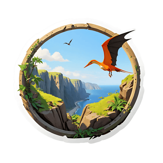 Pteranodon Flight - Coastal Vista Sticker - Heat Press Transfer