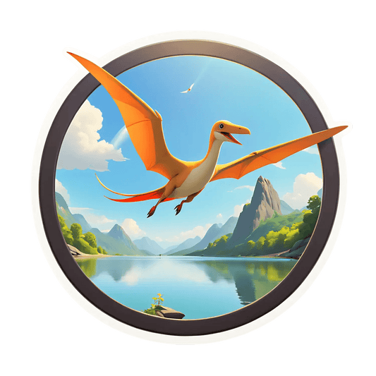 Pterosaur Flight - Nature Scenery Sticker - Heat Press Transfer