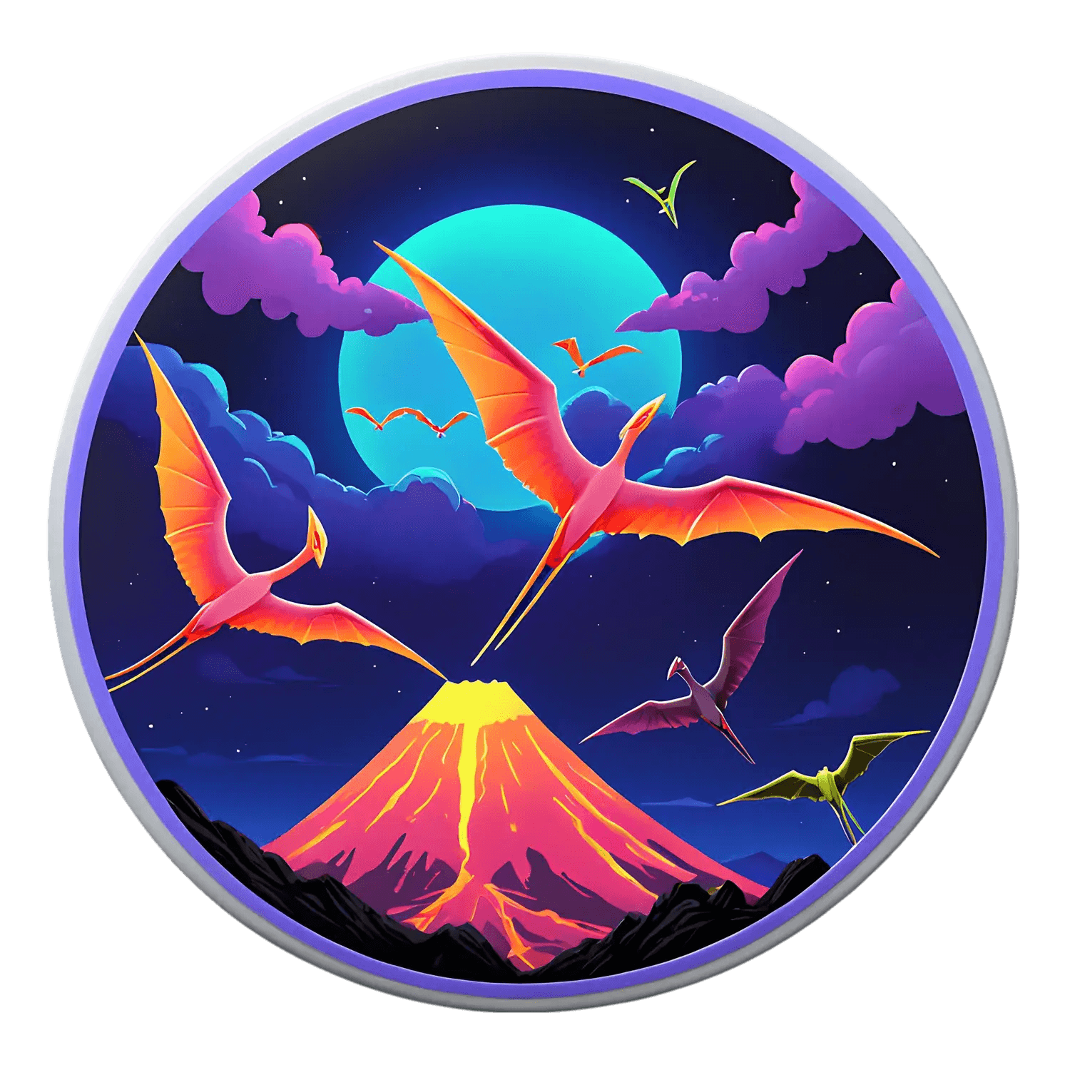 Pterosaur Night Sky - Sticker - Heat Press Transfer