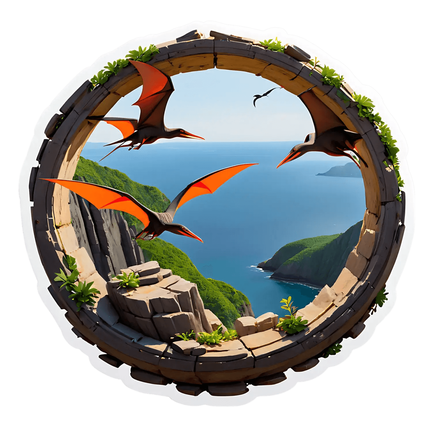 Pterosaur Roundel - Sticker - Heat Press Transfer