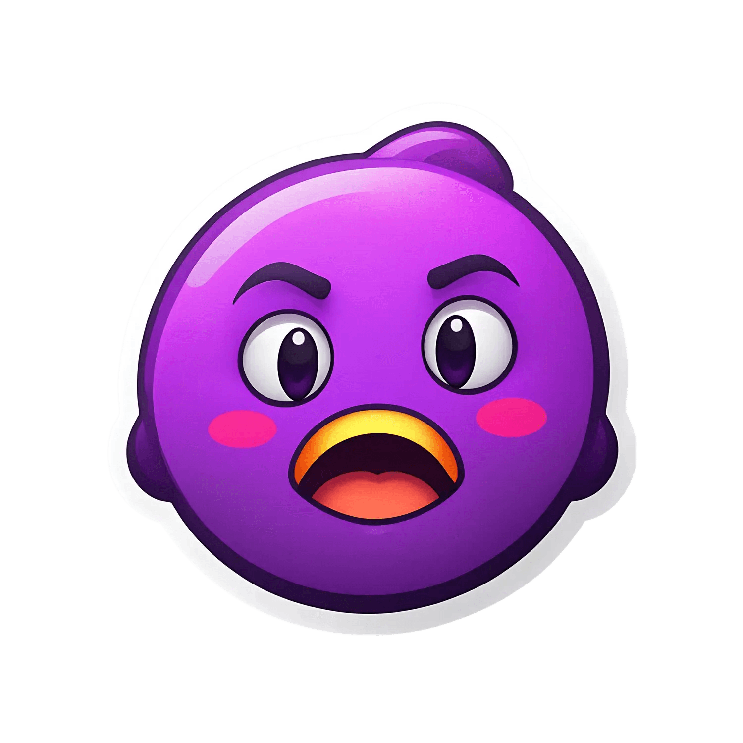 Purple Bird Emoji - Sticker - Heat Press Transfer